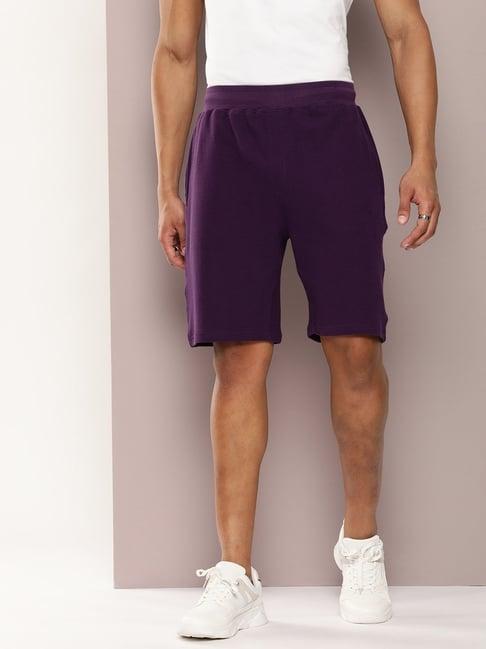 dillinger purple regular fit shorts