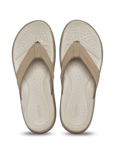 crocs men's yukon khaki flip flops