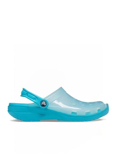 crocs men's classic digital aqua back strap clogs