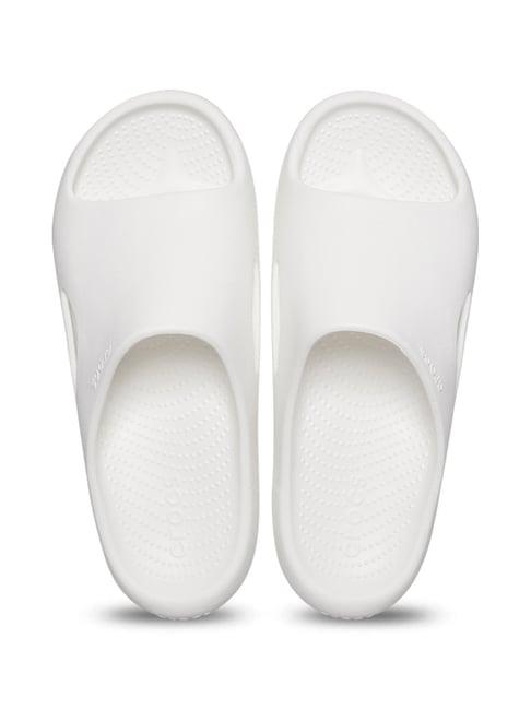 crocs men's mellow white slides