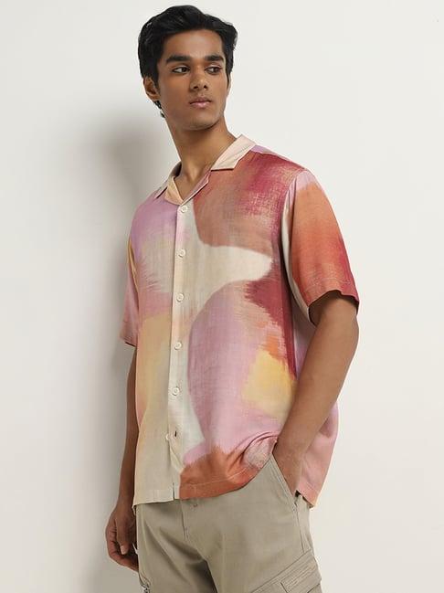 nuon by westside multicolour abstract print relaxed-fit shirt