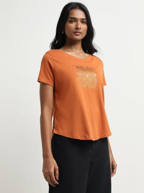 lov by westside rust mandala design cotton t-shirt