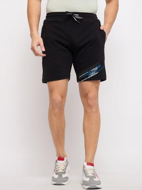 duke black regular fit shorts