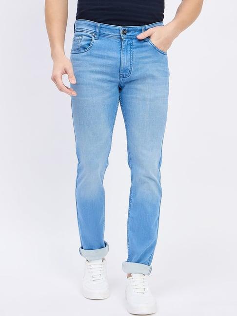 duke sky blue slim fit jeans