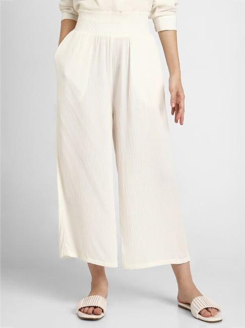 forever 21 cream regular fit mid rise pants