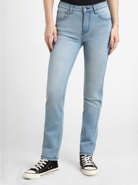 forever 21 light blue blended slim fit mid rise jeans