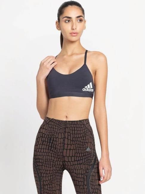 adidas grey printed sports bra