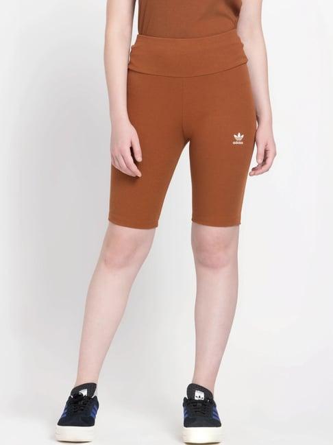 adidas originals brown plain sports shorts