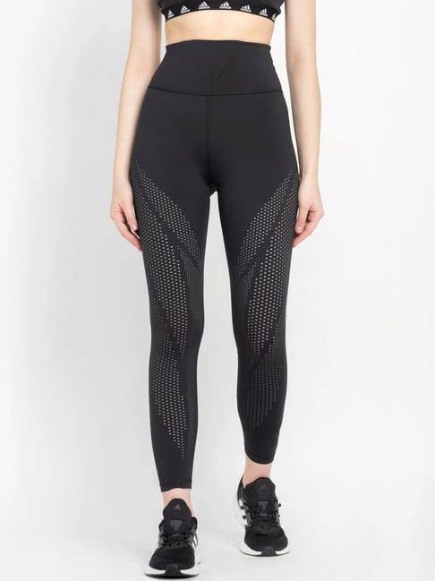 adidas black printed sports tights