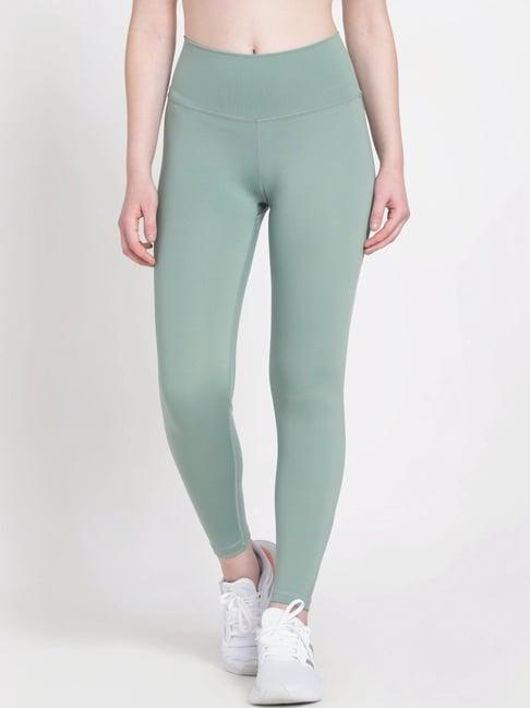 adidas green plain sports tights