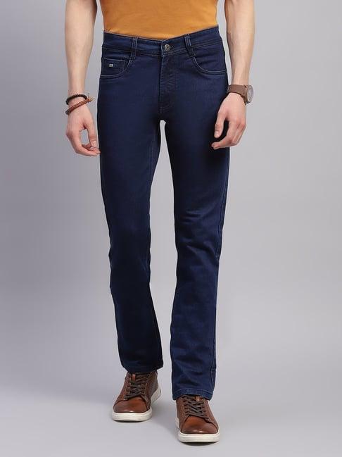 monte carlo navy blue skinny fit jeans