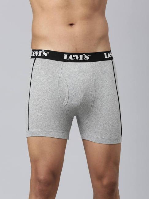 levi's light grey cotton skinny fit trunks