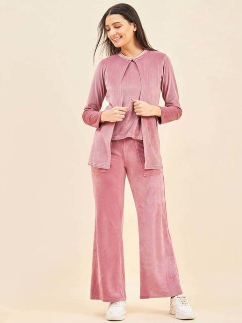 sweet dreams brown plain pyjama sets