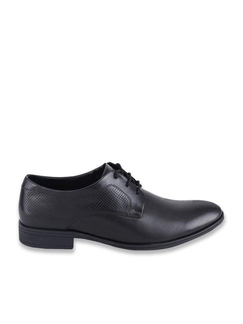 ezok men's black derby shoes