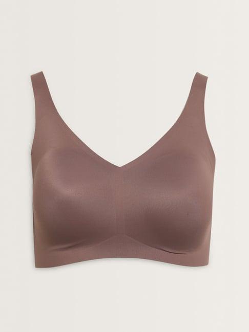 wunderlove by westside brown seam-free invisible padded bra