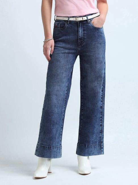 u.s. polo assn. blue relaxed fit high rise jeans