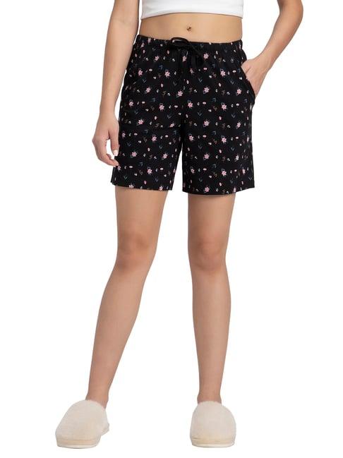 jockey black printed shorts