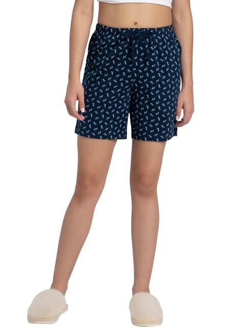 jockey pageant blue printed shorts