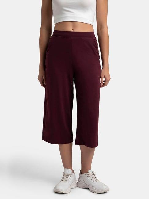 jockey wine relaxed fit mid rise culottes