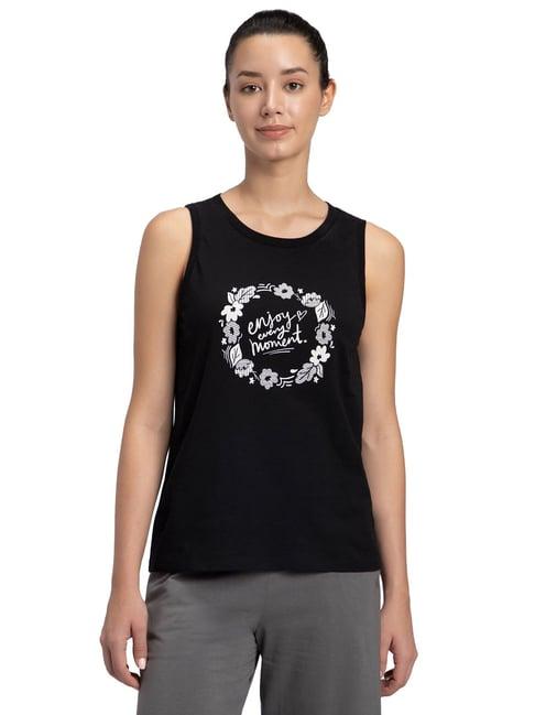 jockey black printed tank top