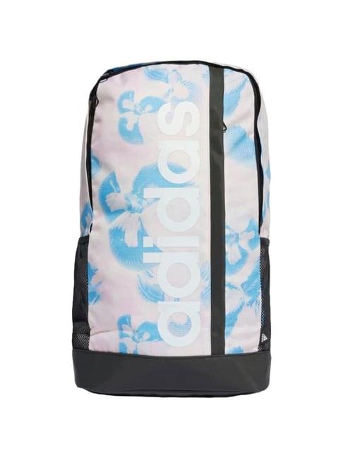 adidas lin bp gfx w blue printed backpacks