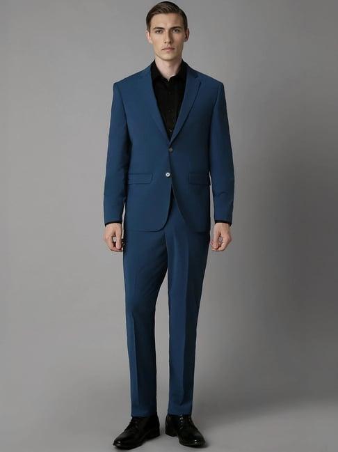 louis philippe blue slim fit two piece suit