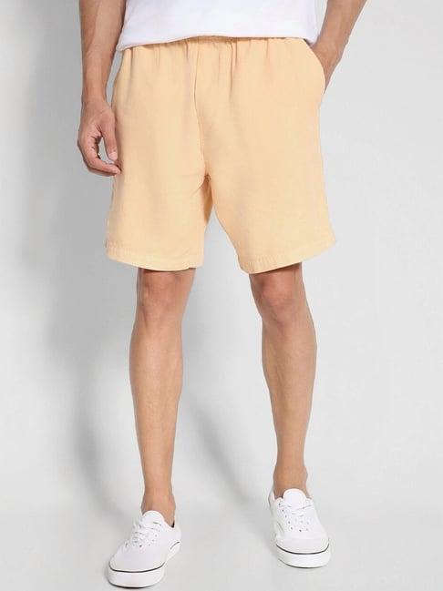 american eagle peach cotton regular fit shorts