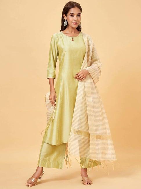 rangmanch by pantaloons golden woven pattern dupatta