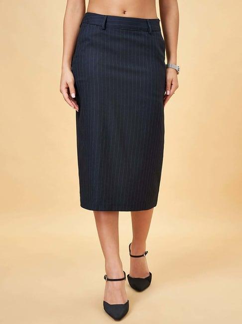 annabelle by pantaloons navy striped shift skirt