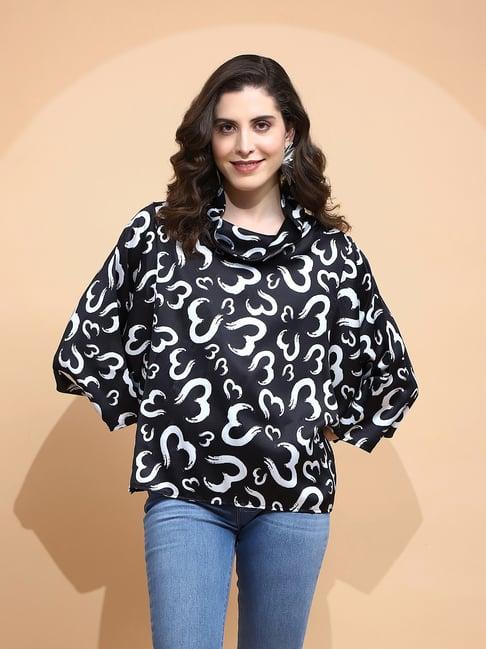 global republic black & white printed top