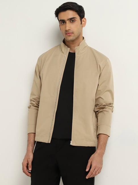 ascot by westside beige relaxed-fit jacket