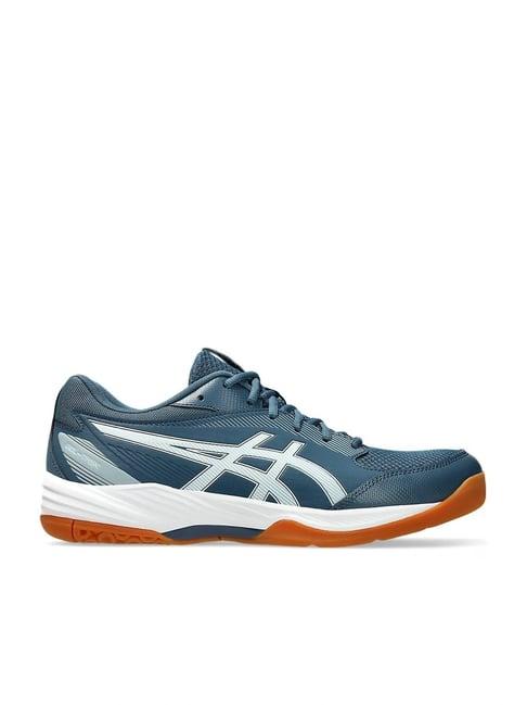 asics men's gel-task 4 indigo indoor court shoes