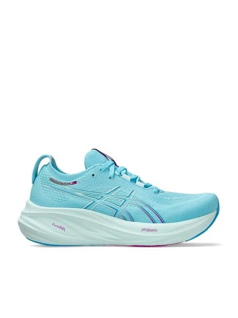 asics women's gel-nimbus 26 blue running shoes