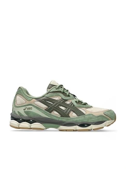 asics men's gel-nyc green casual sneakers