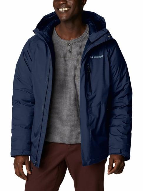 columbia navy regular fit oak harbor insulated hooded jacket