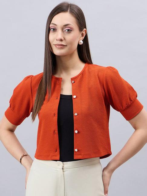 style quotient orange shrug