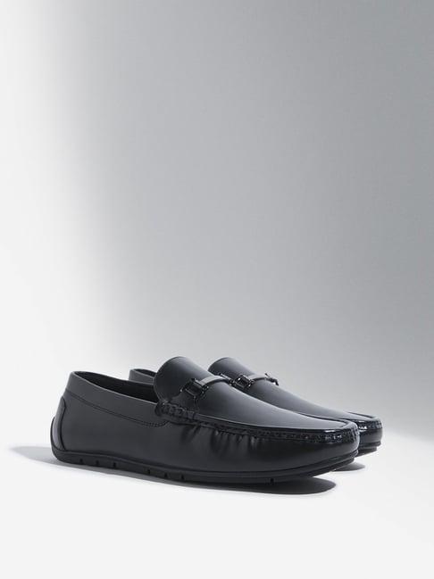 soleplay by westside black metal-detailed loafers