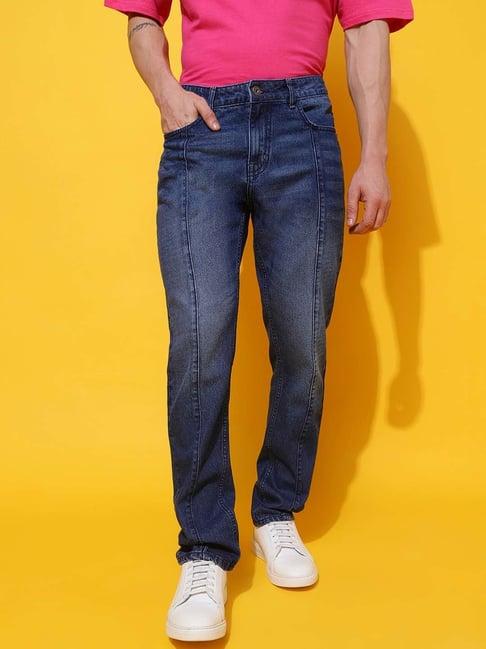 belliskey blue straight fit lightly washed jeans