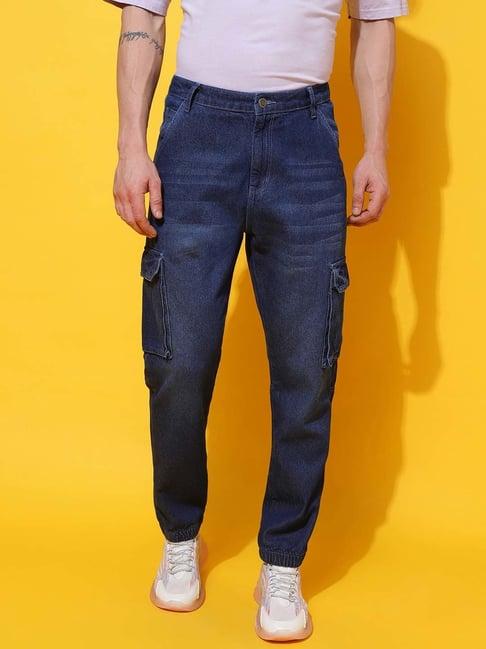 belliskey blue regular fit lightly washed jogger jeans