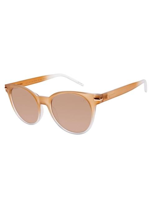 chilli beans brown round uv protection sunglasses for women