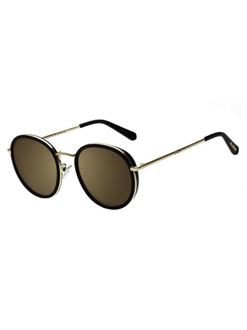 chilli beans brown round uv protection sunglasses for women