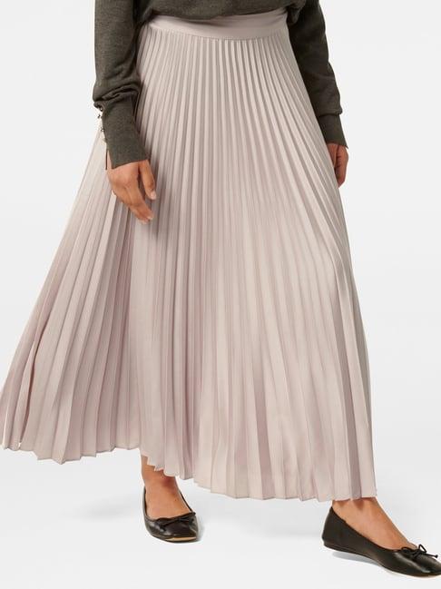 forever new estelle petite satin pleated skirt