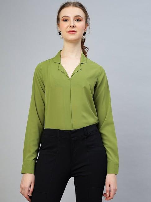 fithub green regular fit top