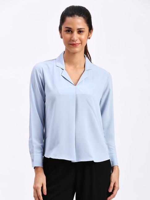 fithub light blue regular fit top