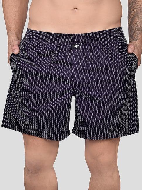 frenchie black relaxed fit printed boxers