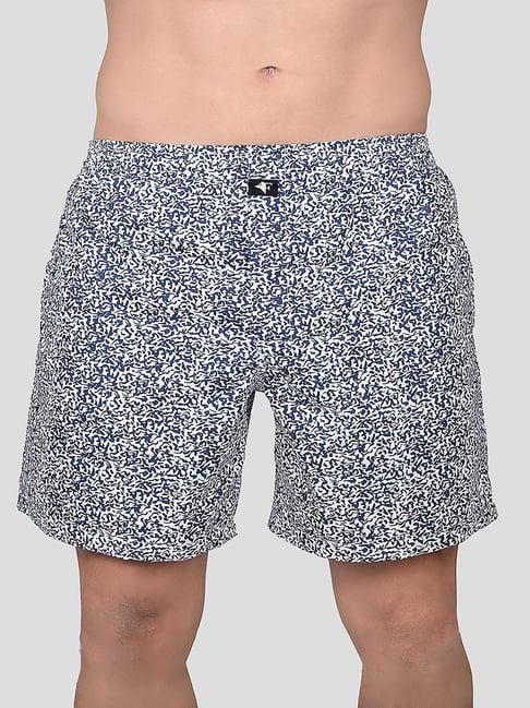 frenchie white relaxed fit printed boxers