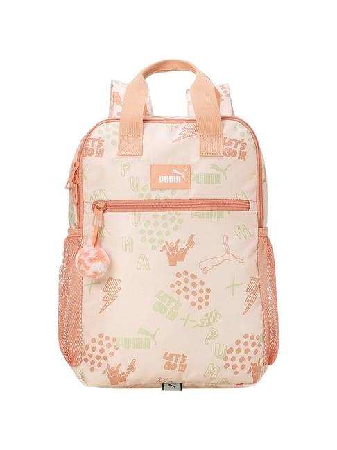 puma island pink printed backpack