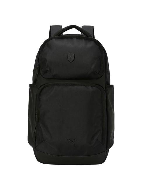 puma black solid laptop backpack