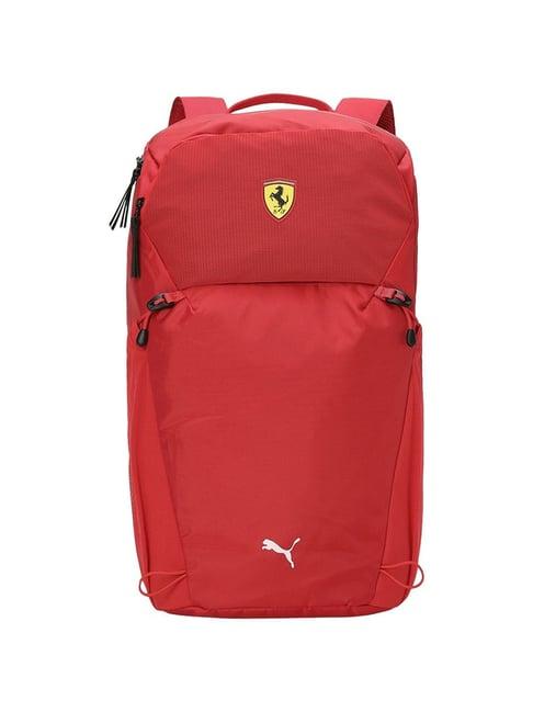 puma rosso corsa solid laptop backpack