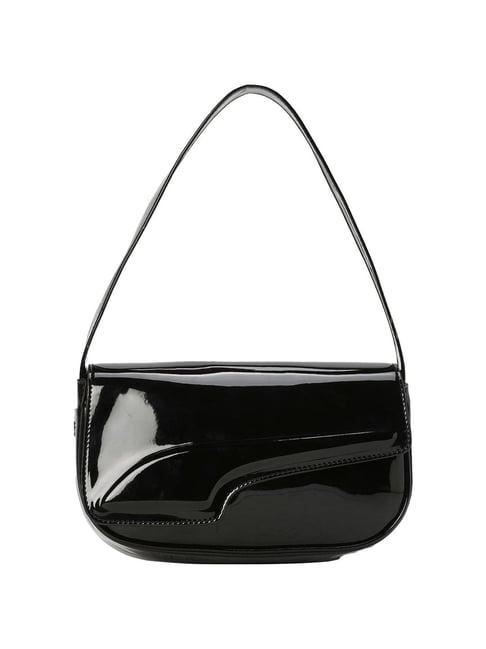 puma black solid handbag